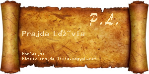 Prajda Lívia névjegykártya